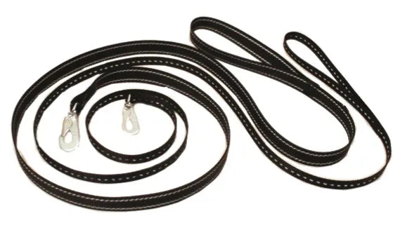 Hvalpekobbel sort m. refleks 10mm 160 cm
