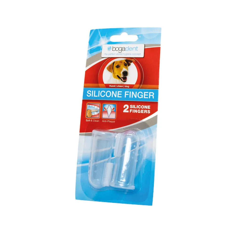 Bogadent silikon fingertannbørste hund 2 stk