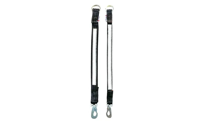 Kobbelforlenger i webb m.refleks 18mm sort 40cm