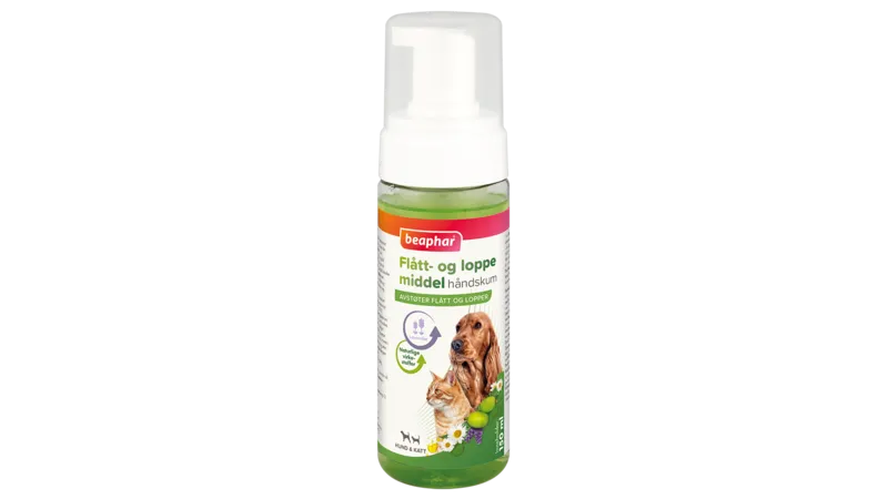 Bio flått og loppemiddel håndskum hund og katt 150ml