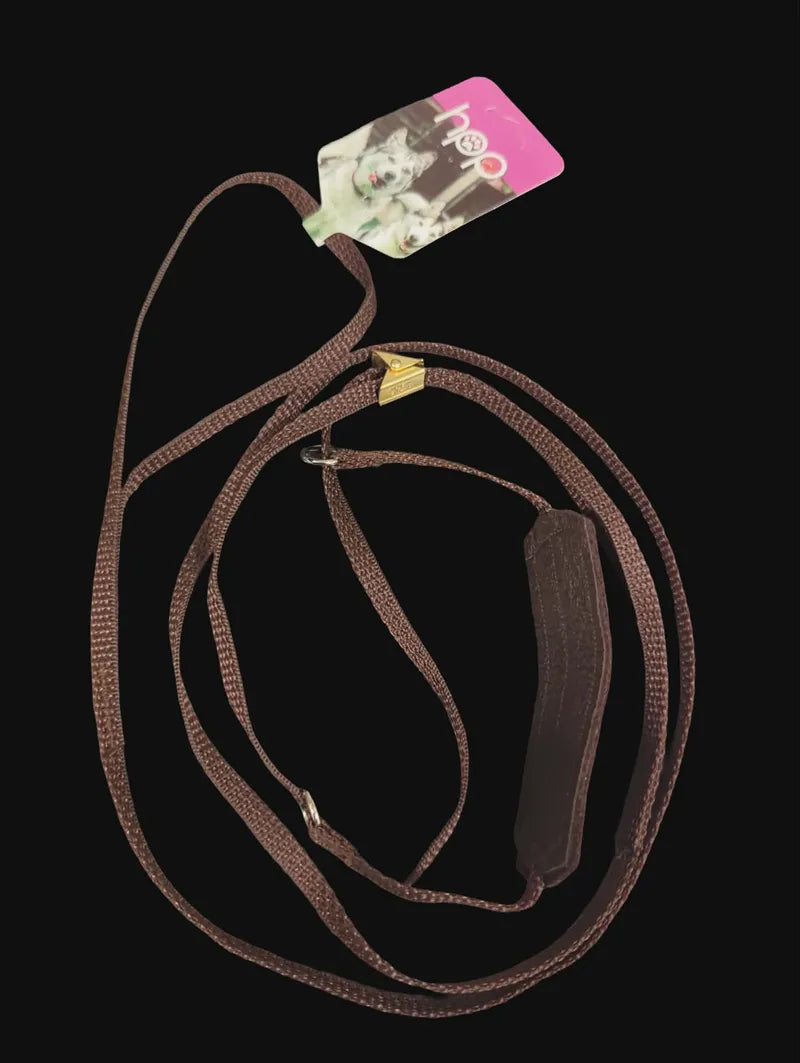 Utstillingskobbel i nylon flat m.lærfront - 6mm/120cm
