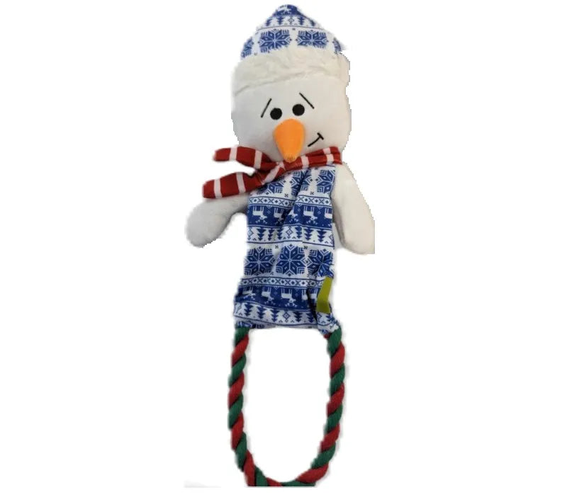 Juleleke m/tau, plysj, knitring og pip 37cm, 6pk