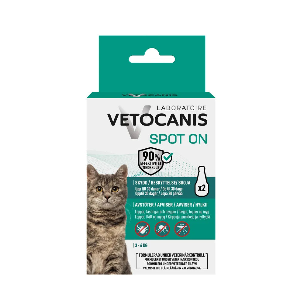 Vetocanis Anti-parasit Spot-on Katt 2 x 1,2 ml